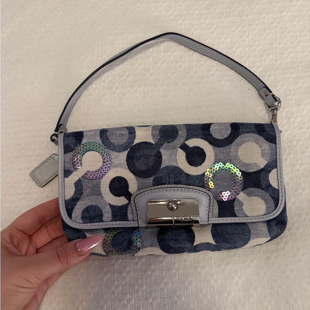 Coach Multicolor Circle Pattern Wristlet - Picture 9 of 10